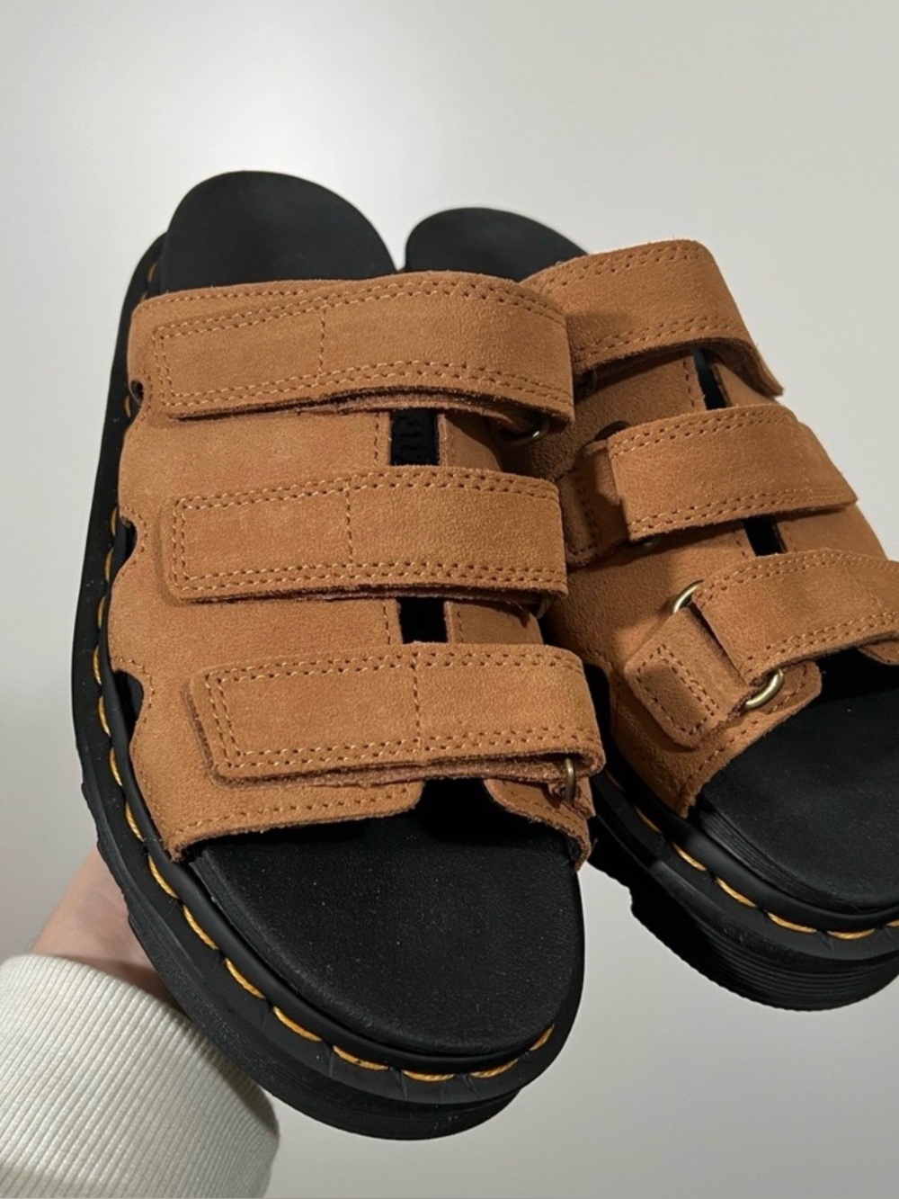 NEW Dr. Martens Raine Slide Sandal Platforms Size 8 Women Tan VT